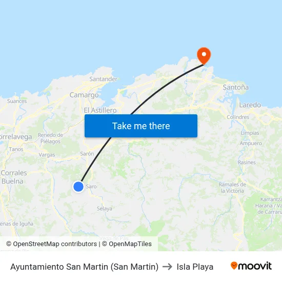 Ayuntamiento San Martin (San Martin) to Isla Playa map