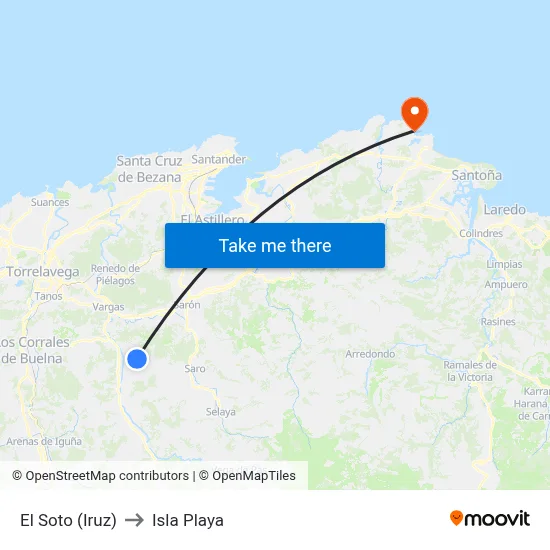 El Soto (Iruz) to Isla Playa map