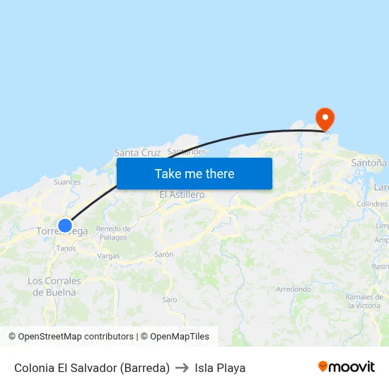 Colonia El Salvador (Barreda) to Isla Playa map