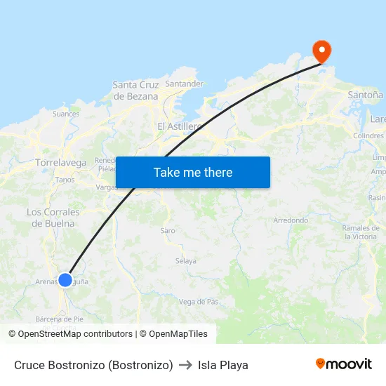 Cruce Bostronizo (Bostronizo) to Isla Playa map