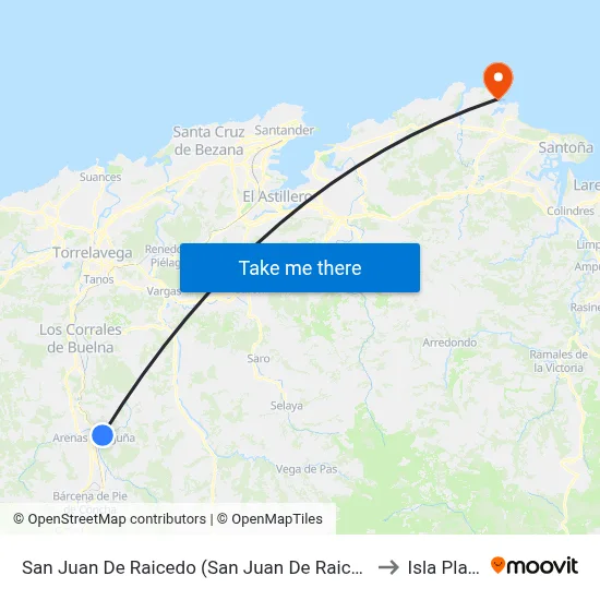 San Juan De Raicedo (San Juan De Raicedo) to Isla Playa map