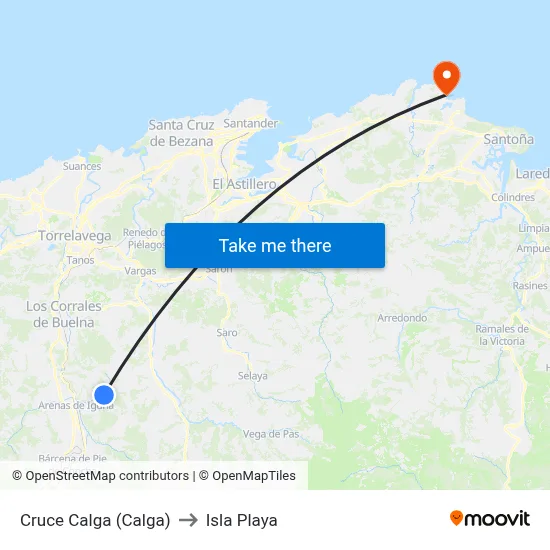 Cruce Calga (Calga) to Isla Playa map