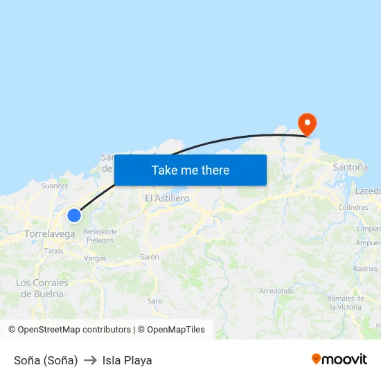 Soña (Soña) to Isla Playa map