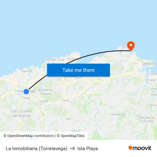 La Inmobiliaria (Torrelavega) to Isla Playa map