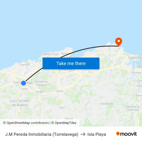 J.M Pereda Inmobiliaria (Torrelavega) to Isla Playa map