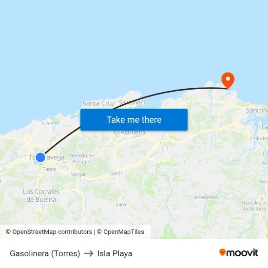 Gasolinera (Torres) to Isla Playa map