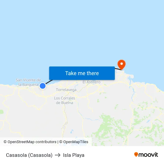 Casasola (Casasola) to Isla Playa map