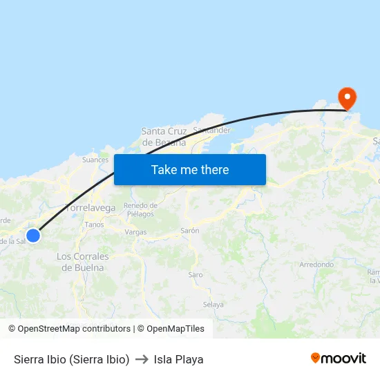 Sierra Ibio (Sierra Ibio) to Isla Playa map