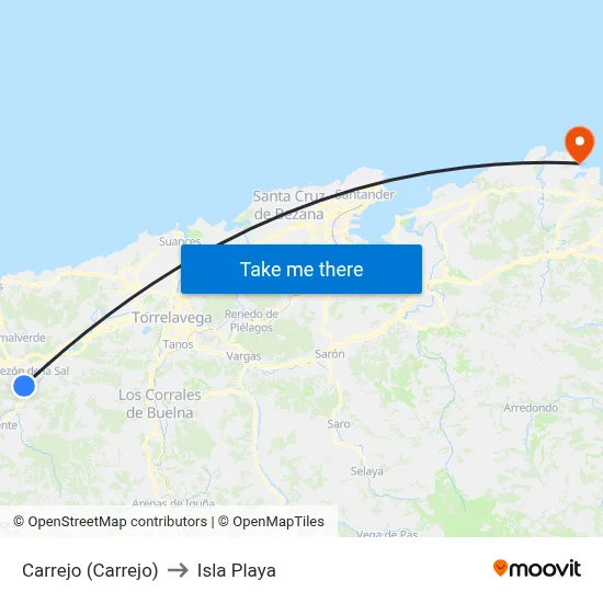 Carrejo (Carrejo) to Isla Playa map