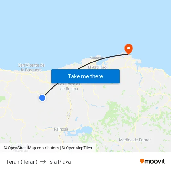 Teran (Teran) to Isla Playa map