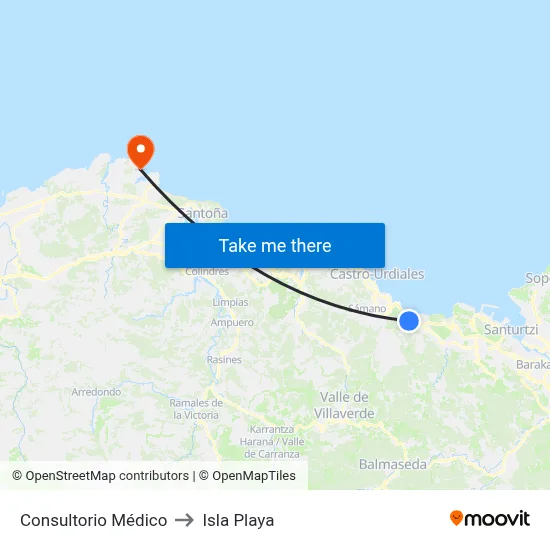 Consultorio Médico to Isla Playa map