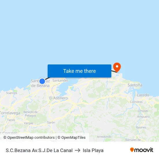 S.C.Bezana Av.S.J.De La Canal to Isla Playa map