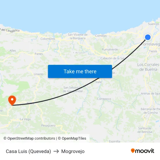 Casa Luis (Queveda) to Mogrovejo map