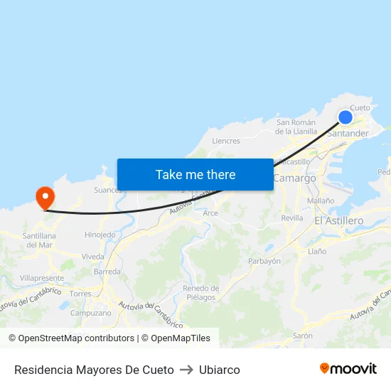 Residencia Mayores De Cueto to Ubiarco map