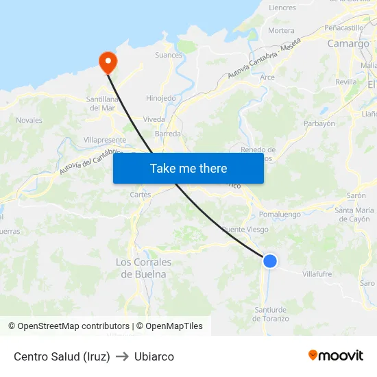Centro Salud (Iruz) to Ubiarco map
