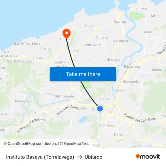 Instituto Besaya (Torrelavega) to Ubiarco map