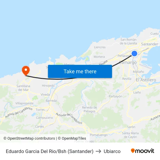 Eduardo Garcia Del Rio/Bsh (Santander) to Ubiarco map