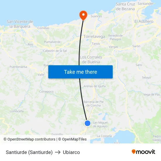 Santiurde (Santiurde) to Ubiarco map