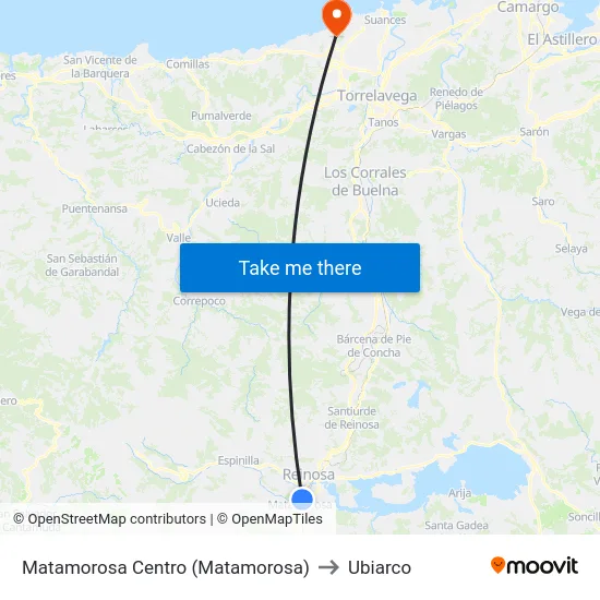 Matamorosa Centro (Matamorosa) to Ubiarco map
