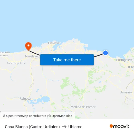 Casa Blanca (Castro Urdiales) to Ubiarco map