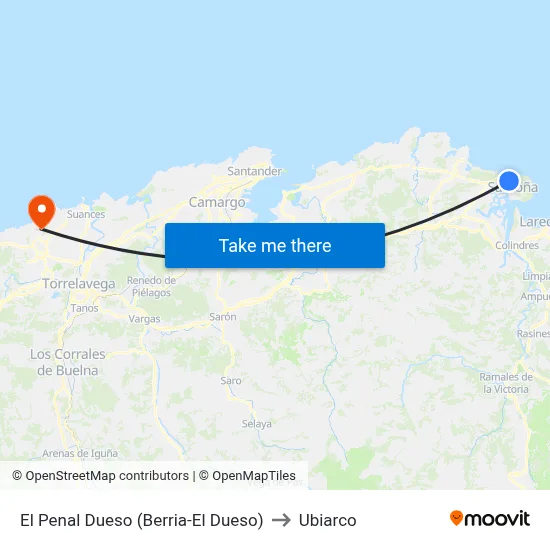 El Penal Dueso (Berria-El Dueso) to Ubiarco map
