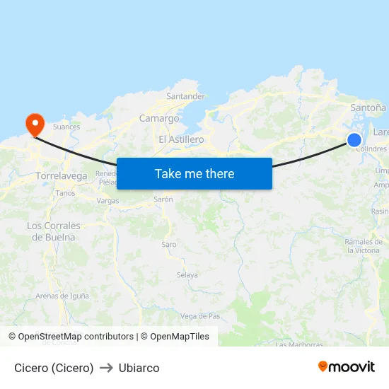 Cicero (Cicero) to Ubiarco map