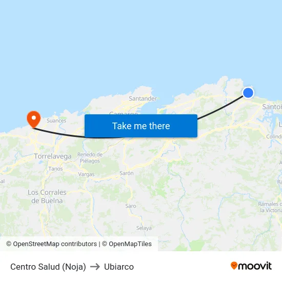 Centro Salud (Noja) to Ubiarco map