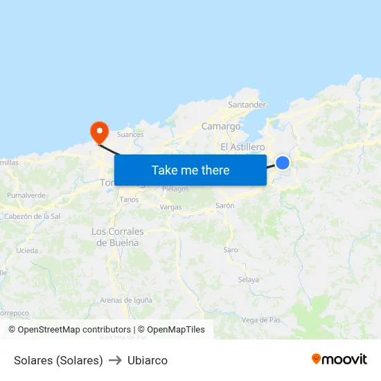 Solares (Solares) to Ubiarco map