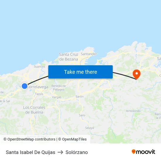 Santa Isabel De Quijas to Solórzano map