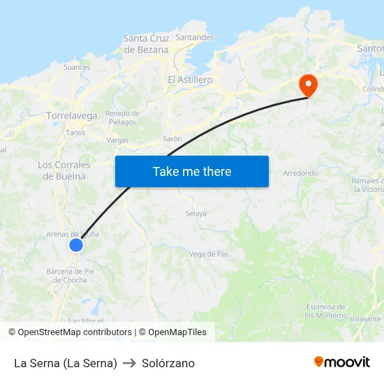 La Serna (La Serna) to Solórzano map