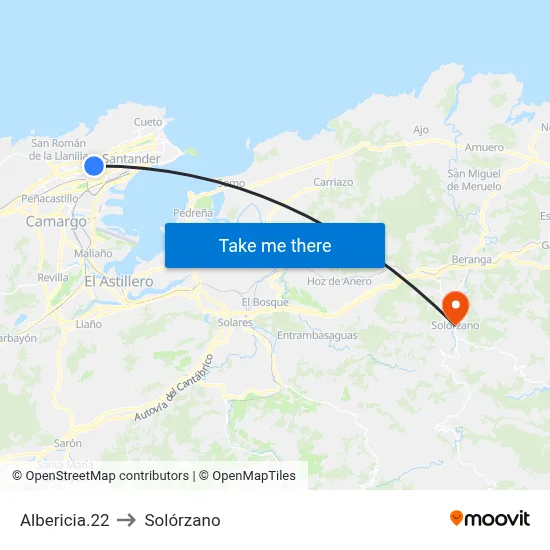Albericia.22 to Solórzano map