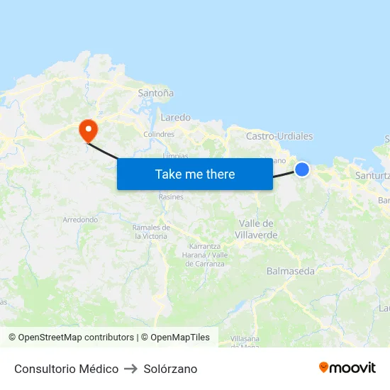 Consultorio Médico to Solórzano map
