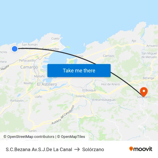 S.C.Bezana Av.S.J.De La Canal to Solórzano map