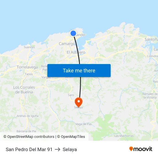 San Pedro Del Mar 91 to Selaya map
