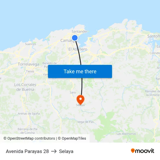 Avenida Parayas 28 to Selaya map