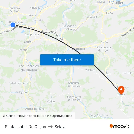 Santa Isabel De Quijas to Selaya map