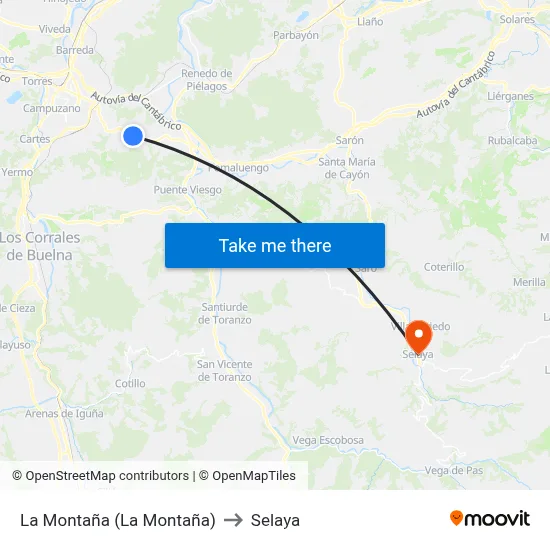 La Montaña (La Montaña) to Selaya map