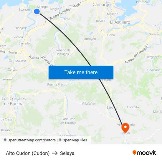 Alto Cudon (Cudon) to Selaya map