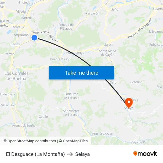 El Desguace (La Montaña) to Selaya map
