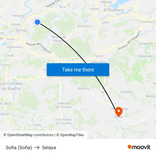 Soña (Soña) to Selaya map