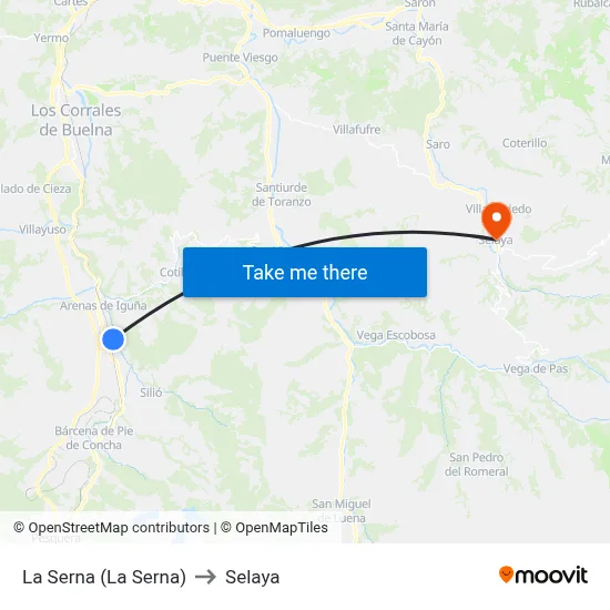 La Serna (La Serna) to Selaya map