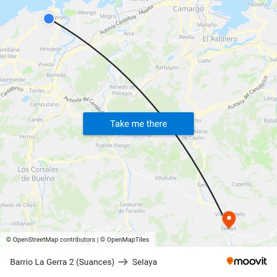 Barrio La Gerra 2 (Suances) to Selaya map