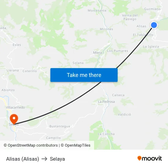 Alisas (Alisas) to Selaya map