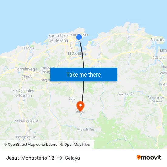 Jesus Monasterio 12 to Selaya map