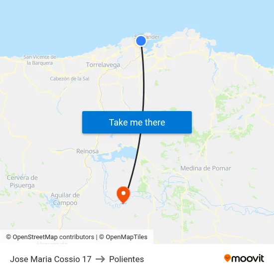 Jose Maria Cossio 17 to Polientes map