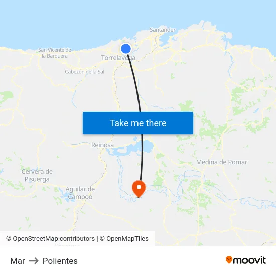 Mar to Polientes map