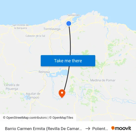 Barrio Carmen Ermita (Revilla De Camargo) to Polientes map