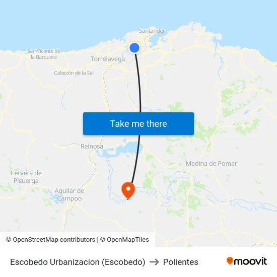 Escobedo Urbanizacion (Escobedo) to Polientes map