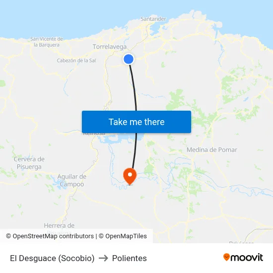 El Desguace (Socobio) to Polientes map