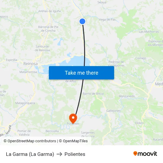 La Garma (La Garma) to Polientes map